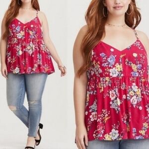 🆕️ Torrid Floral Challis Babydoll Cami